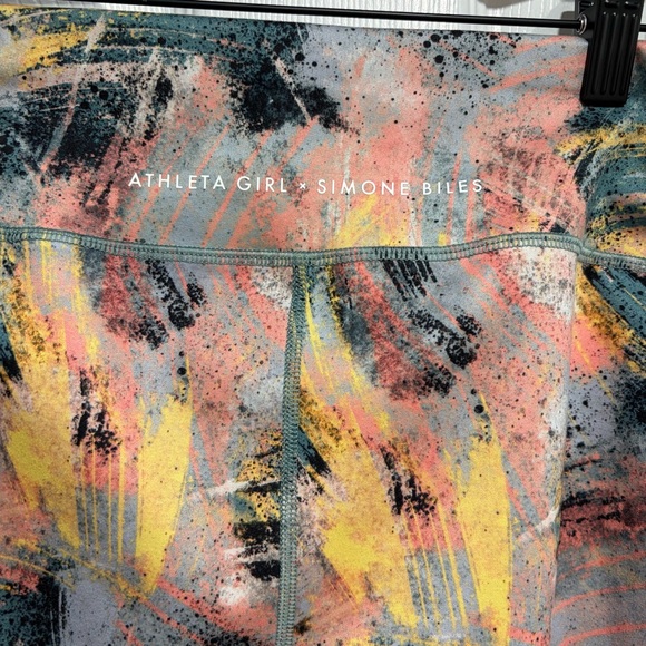 Athleta Girl * Simone Biles Abstract Patterned Leggings with Inside Drawstring - Picture 5 of 7